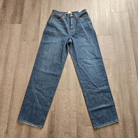 MADEWELL Baggy Straight Hi Rise Jeans Size 26 New With Tags Medium Wash - Picture 5 of 8